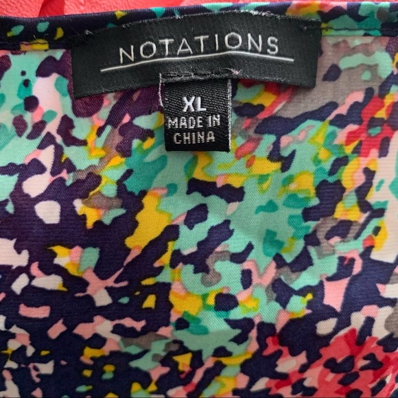 Notations Multicolor Abstract Tank Top-XL - Picture 5 of 5